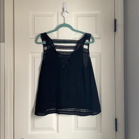 Forever 21 Sheer tank top w/ detailing - Picture 2 of 6